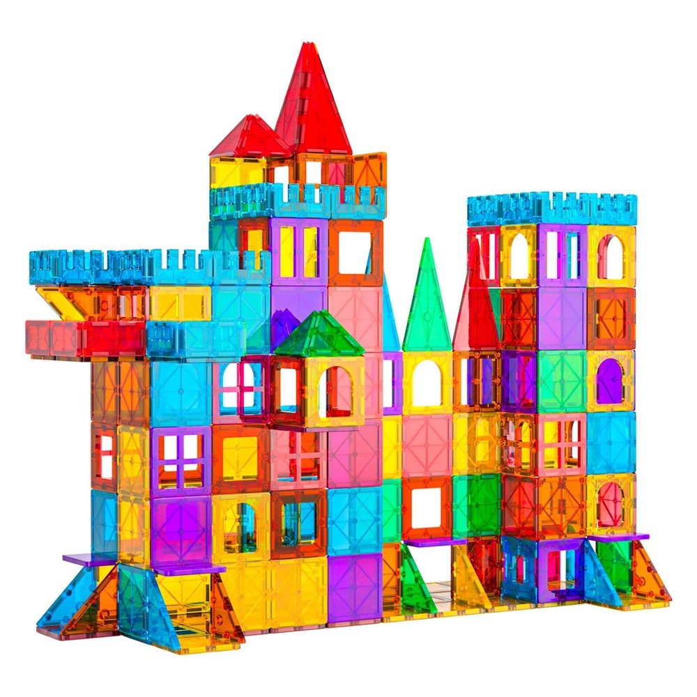 130PCS Magnetic Building Blocks for Kids – 3D Construction Tiles STEM Learning Toy