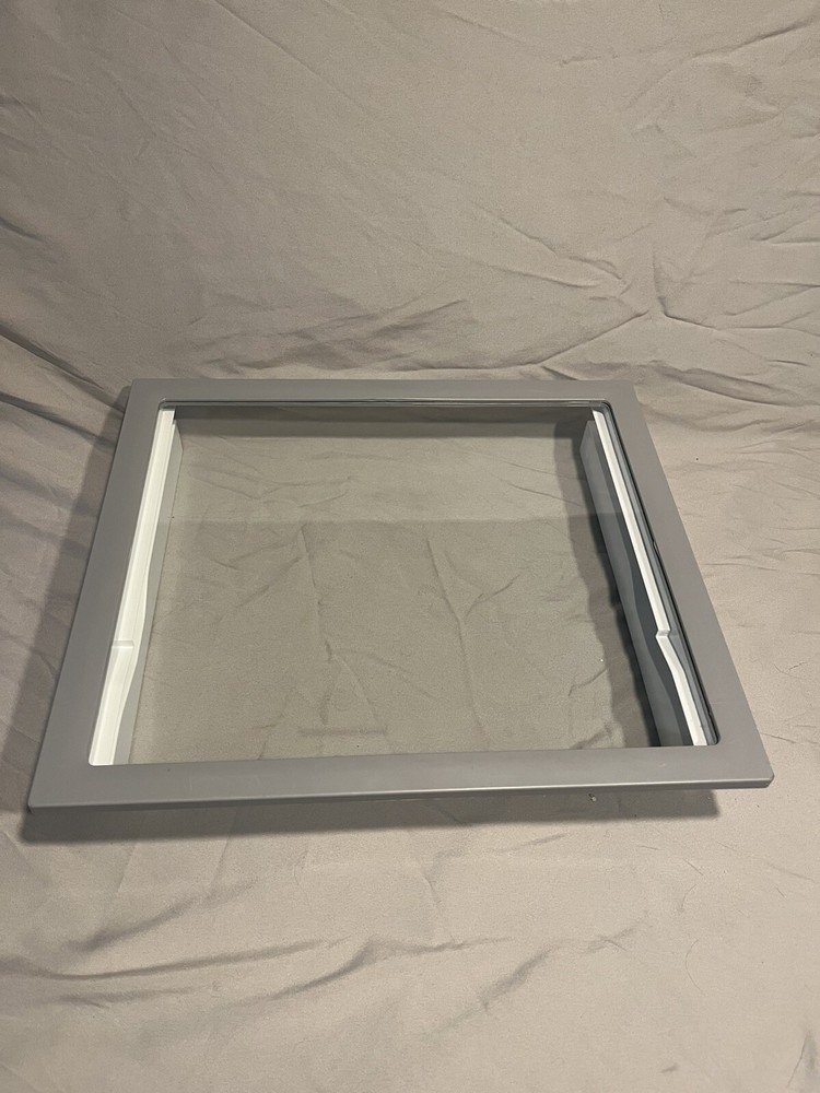 OEM Whirlpool Refrigerator Freezer Glass Metal Drawer Cover W10257475