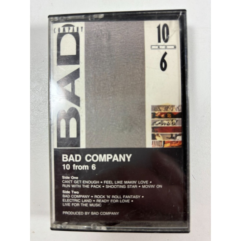 Bad Company 10 From 6 Cassette Tape Album 1985