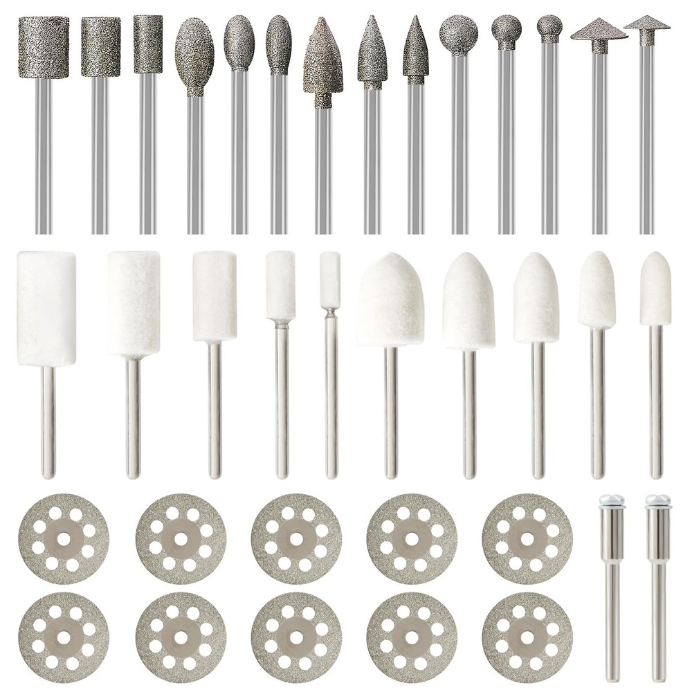 Dremel Diamond Burr Set for Grinding Cutting Stone Glass Rotary Tool Bits