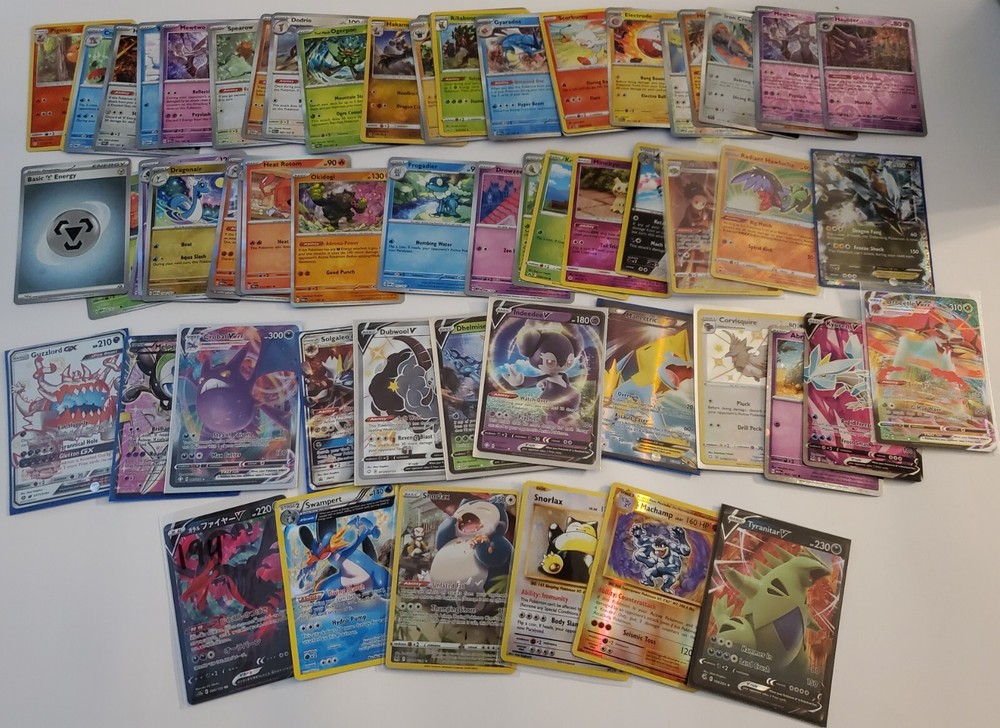 500+ Holo & Reverse Holo Pokemon Cards - Snorlax Tyranitar Moltres & More