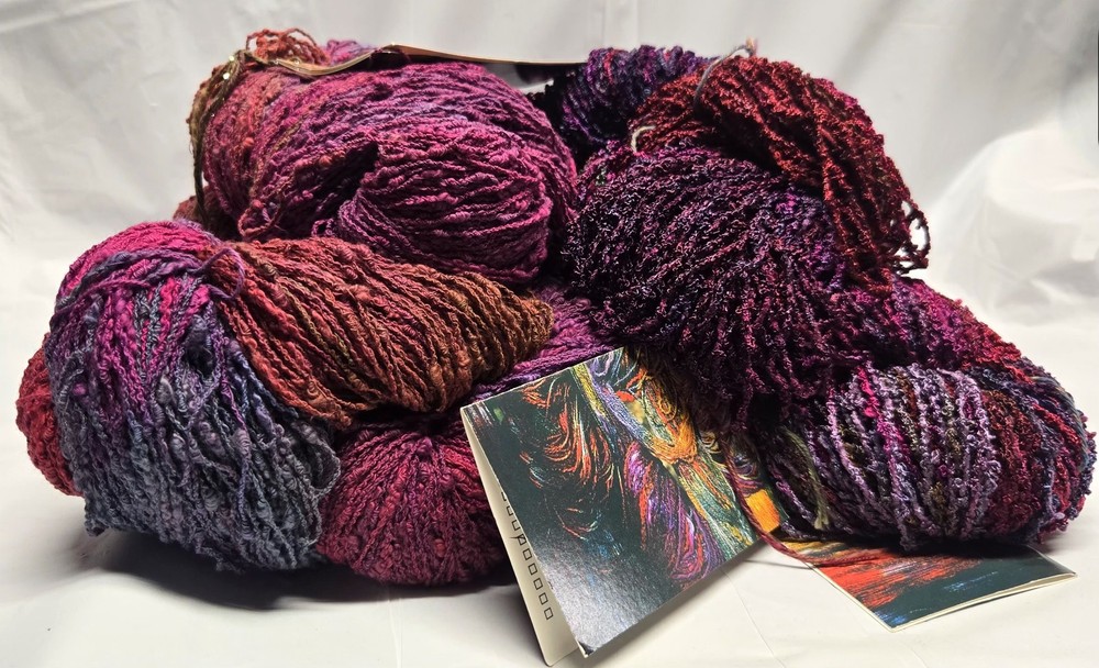 Blue Heron Novelty Yarn Bundle - Sandstone (3 Rayon Boucle & 3 Cotton Seed)