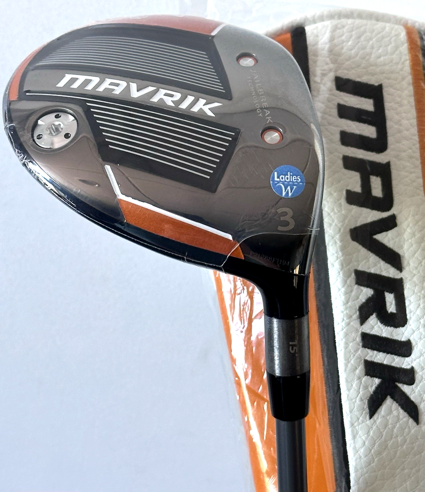 Callaway MAVRIK 22 Womens 3W Fairway Wood 15° HZRDUS T800 Ladies Flex with Headcover