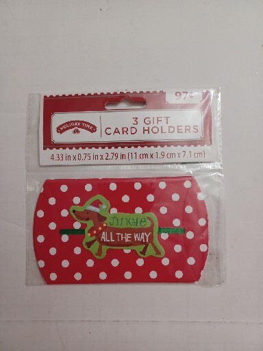 Holiday Time Christmas Gift Card Holders New In Package-image
