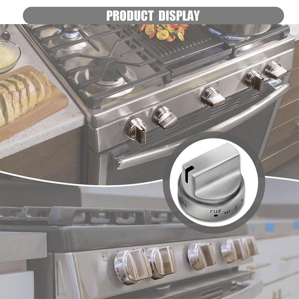 5 Packs WB03X24818 222D5786P010 Gas Stove Knob Replacement for GE Stove Parts