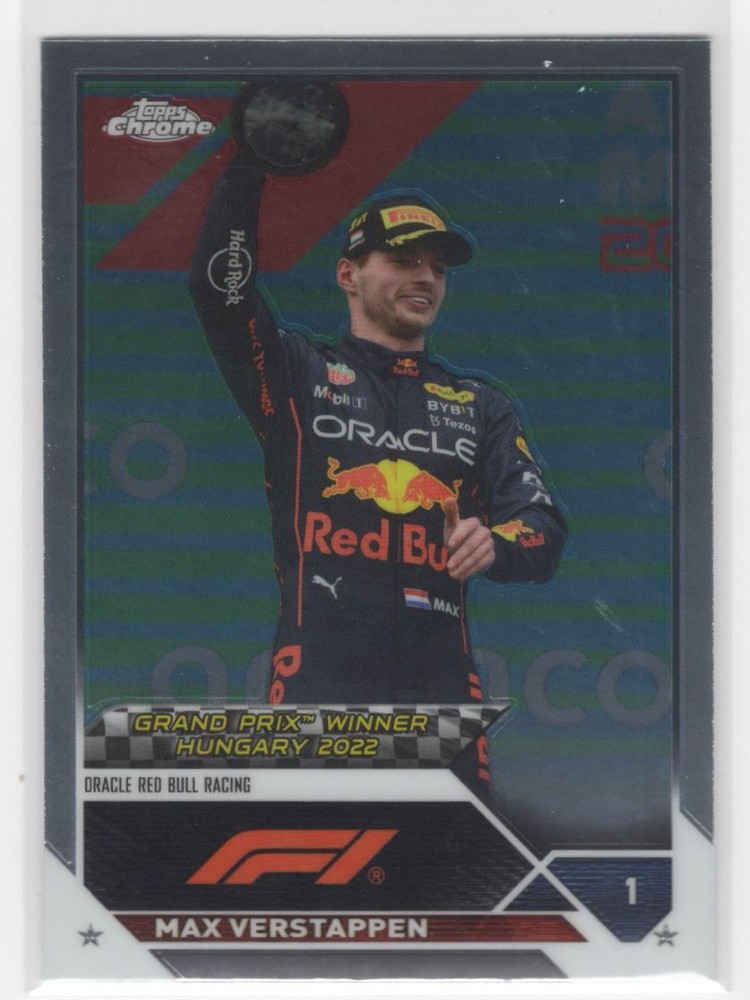 2023 Topps Chrome Formula 1 Max Verstappen Oracle Red Bull Racing #156