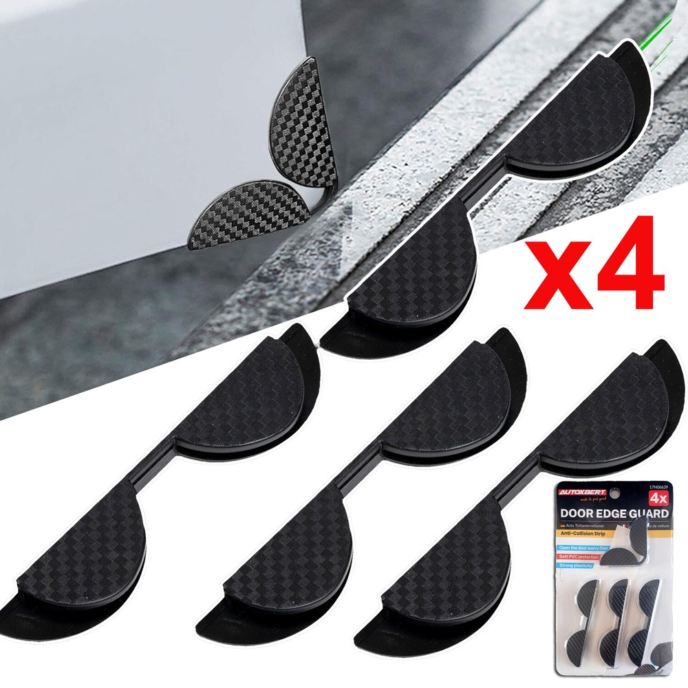 4 x Car Door Edge Corner Trim Guard Molding Bumper Seal Strip Scratch Protector