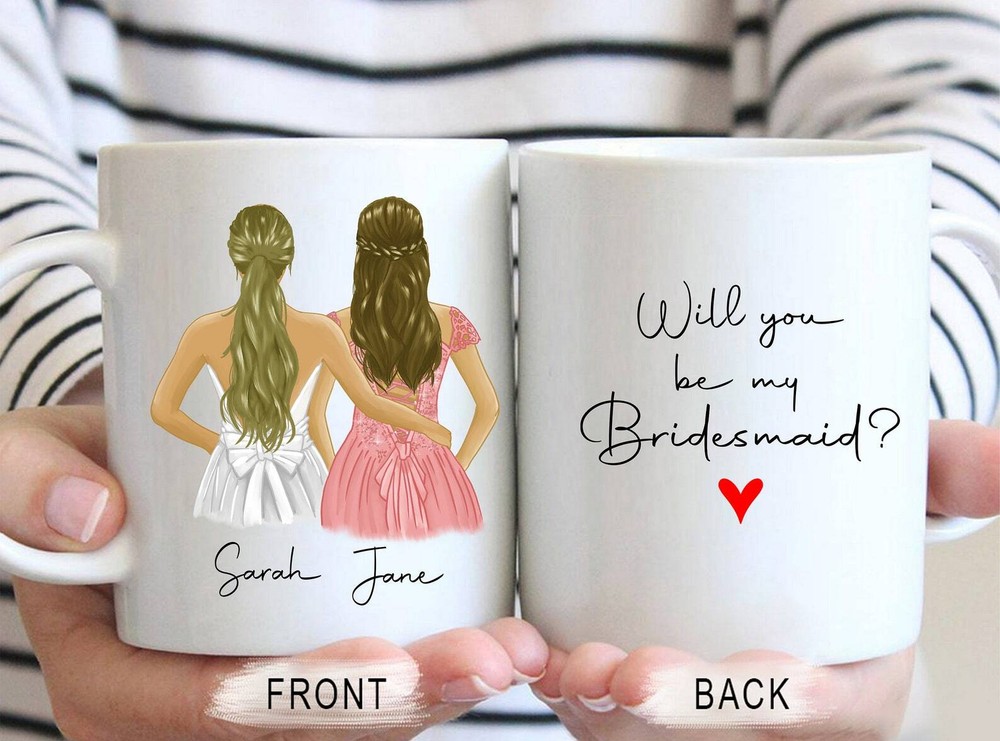 Will You Be My Bridesmaid Custom Mug Bridesmaid Coffee Mugs Custom Bridesmaid