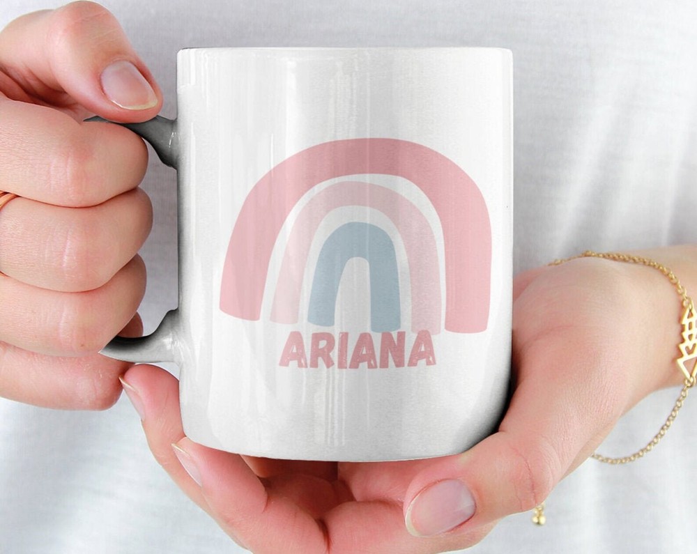 Child Mug Mug For Girl Personalized Name Kids Mug Rainbow Mug Birthday Gift For