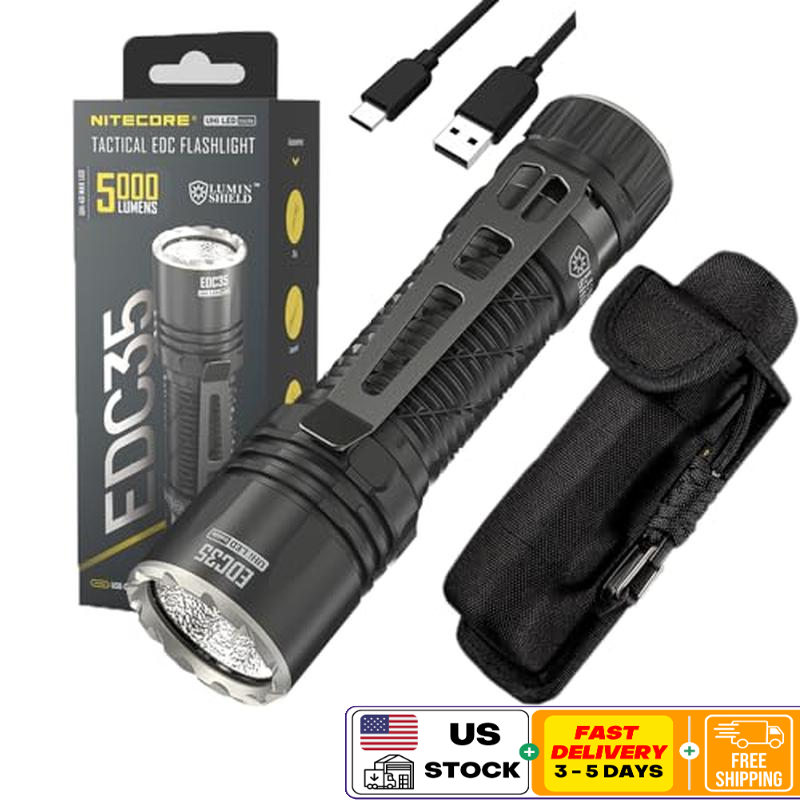 High Power 5000 Lumens Rechargeable LED Flashlight 550m Range Compact Durable US