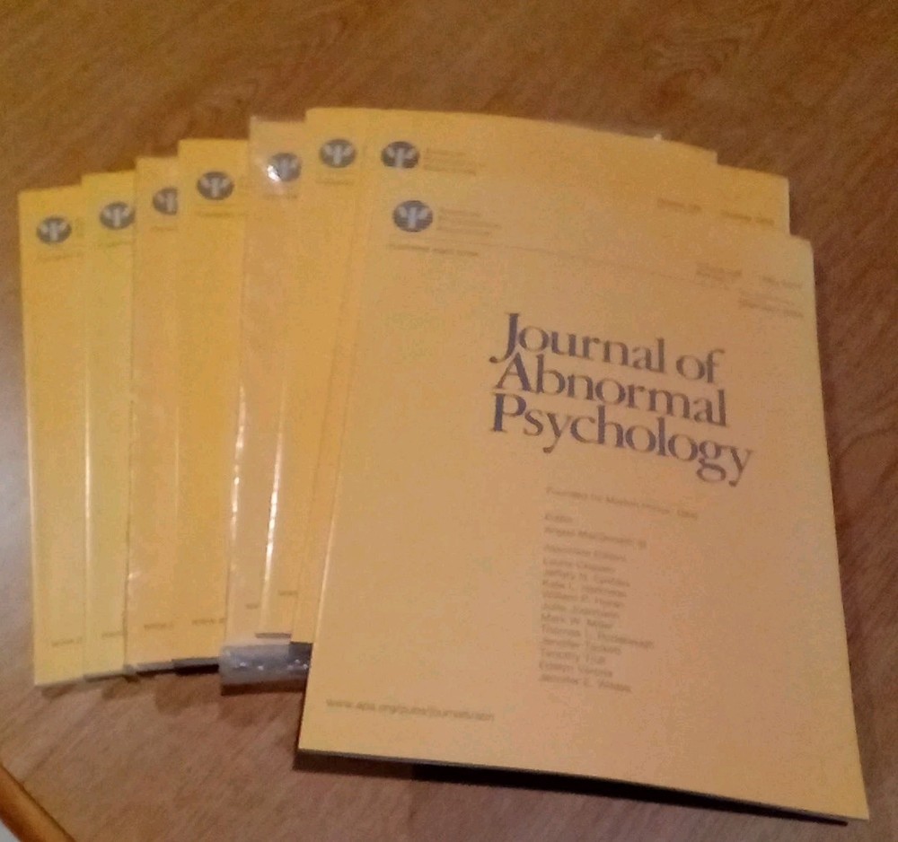 Journal Of Abnormal Psychology - 8 issues