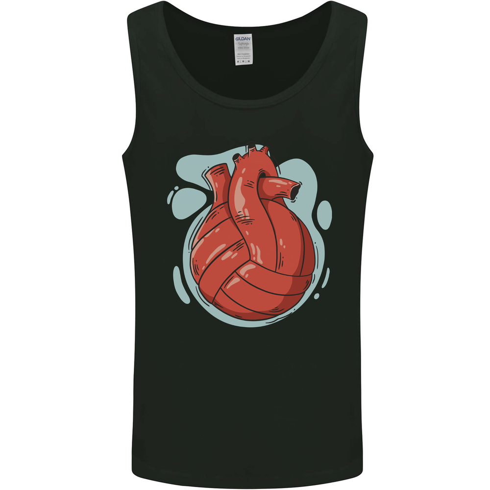 Volleyball Shaped Like a Heart Mens Vest Tank Top