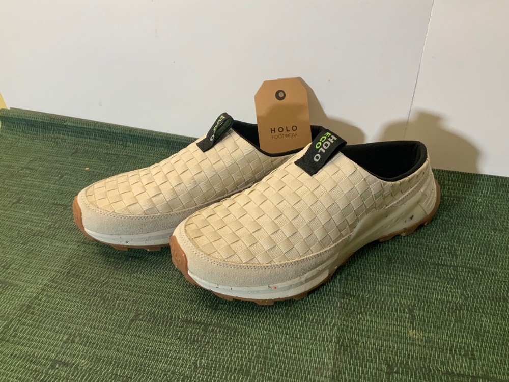 Mens size 9.5 Holo Eco Tan Slip on Shoes Backless Shoe- New no tag
