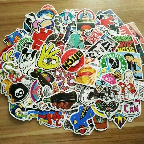 1000 Stickers Bomb Decals Pack Vinyl Car Skateboard Laptop Luggage Graphics Lot