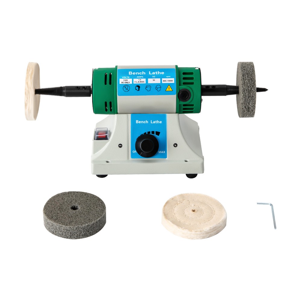 Variable Speed Bench Grinder Jewelry Polisher Polishing Machine Craft Buffing