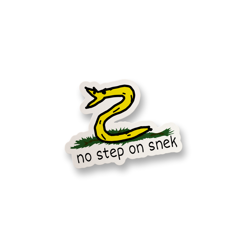 No Step on Snek Vinyl Sticker Decal for Water Bottles and More