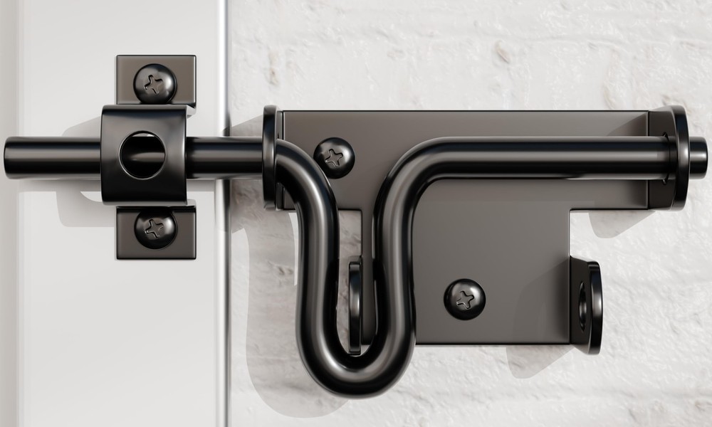 Hillmaster Slide Bolt Gate Latch for Wooden Fence with Padlock Hole