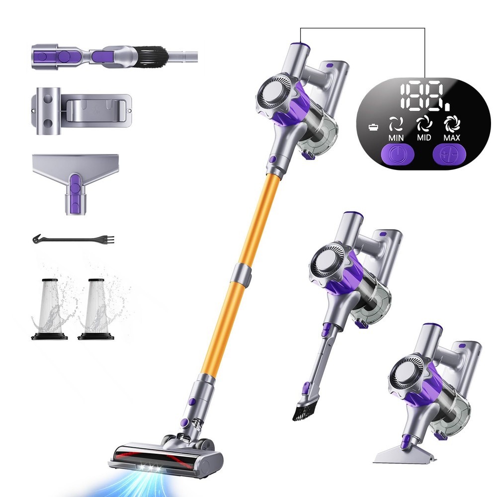 MBYULO Cordless Vacuum Cleaner, 450W 40Kpa Powerful Stick Vacuum, Up to 50Min...