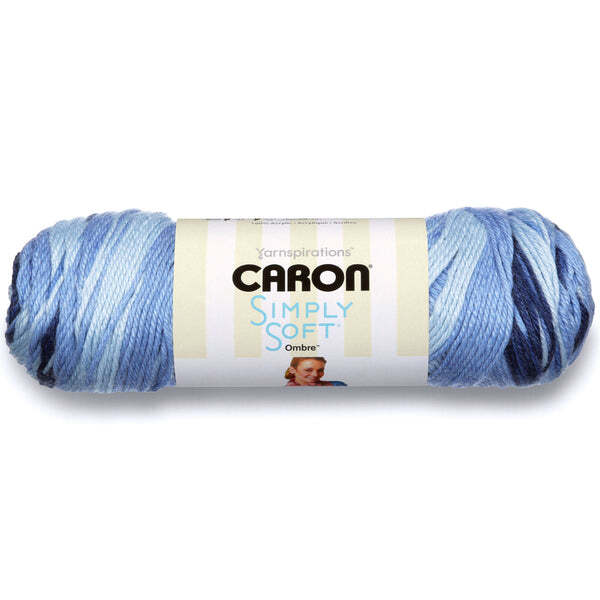 Spinrite Caron Simply Soft Ombres Yarn Saturday Blue Jeans Pack of 1 Skein