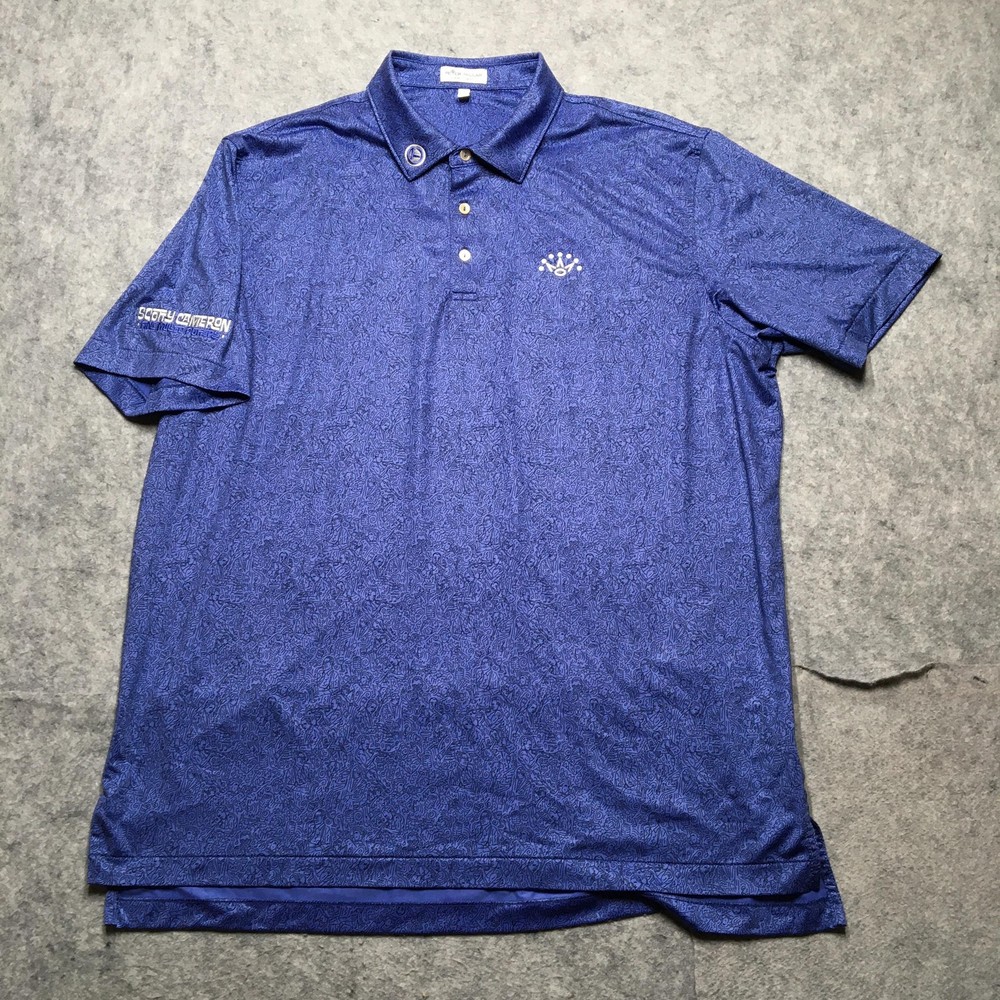 Peter Millar Polo Shirt Mens XL Summer Comfort Scotty Cameron Golf Jazz Music