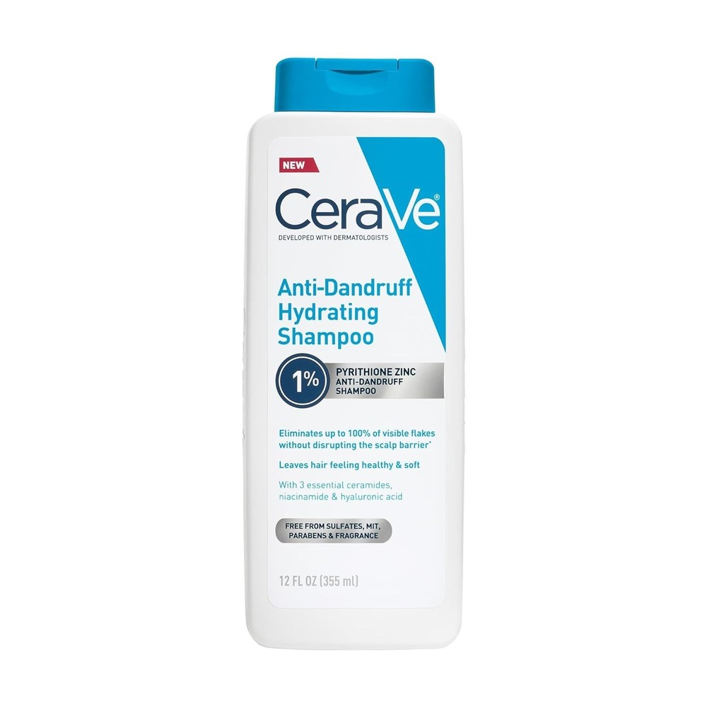 Cerave 2 in 1 Hydrating anti Dandruff Shampoo and Conditioner, 1% Pyrithione Zin