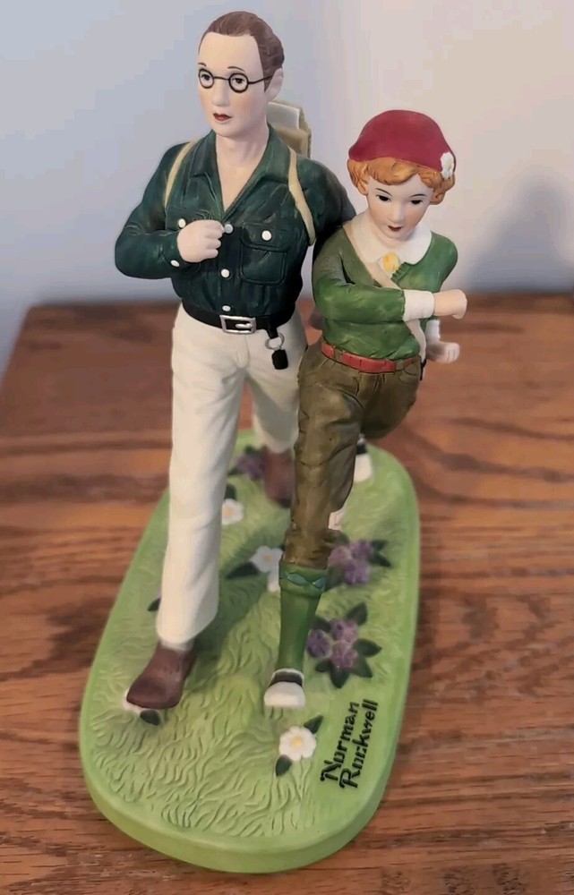 Vintage Danbury Mint Norman Rockwell * Spring* Handcrafted Porcelain Figurine