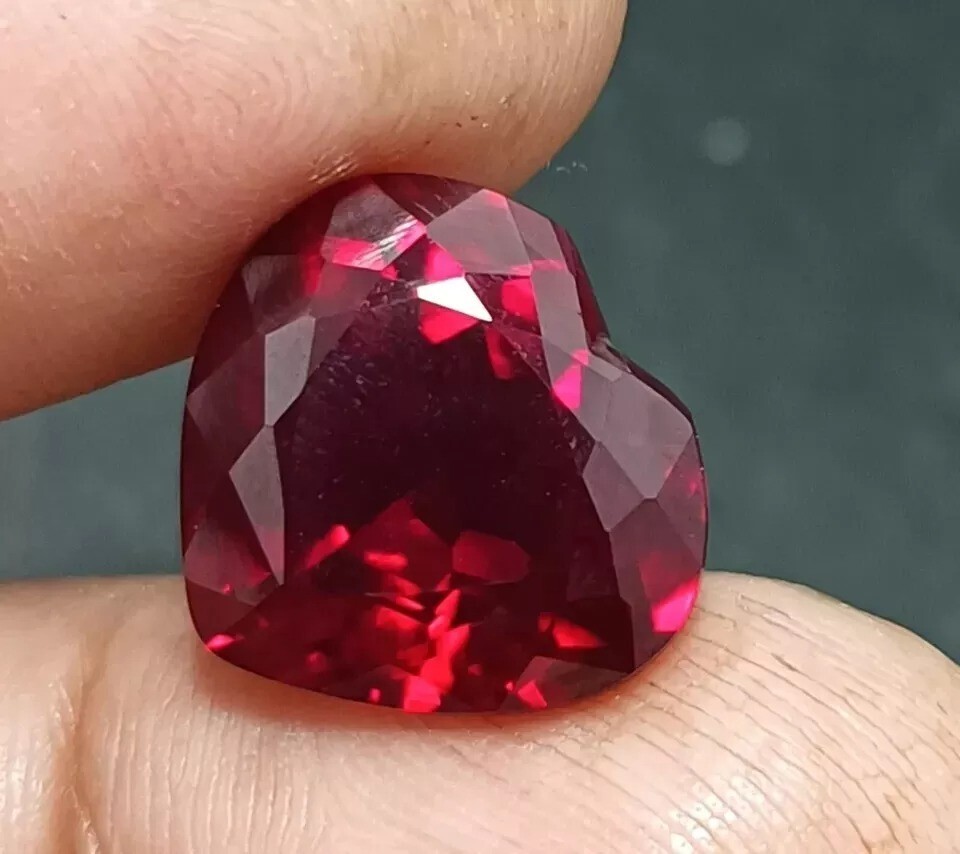 A+ Red Garnet Mozambique Heart 11-12Ct Natural Certified Loose Gem
