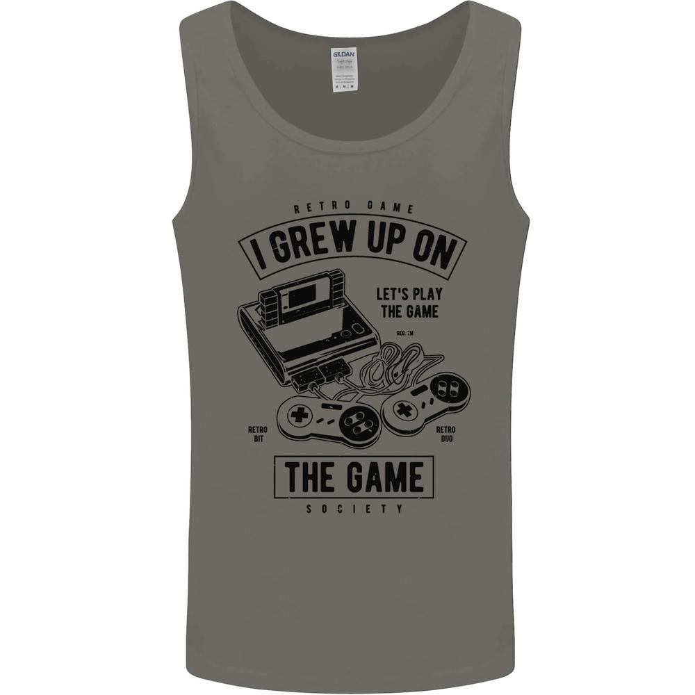 I Grew up on the Gamer Funny Gaming Mens Vest Tank Top