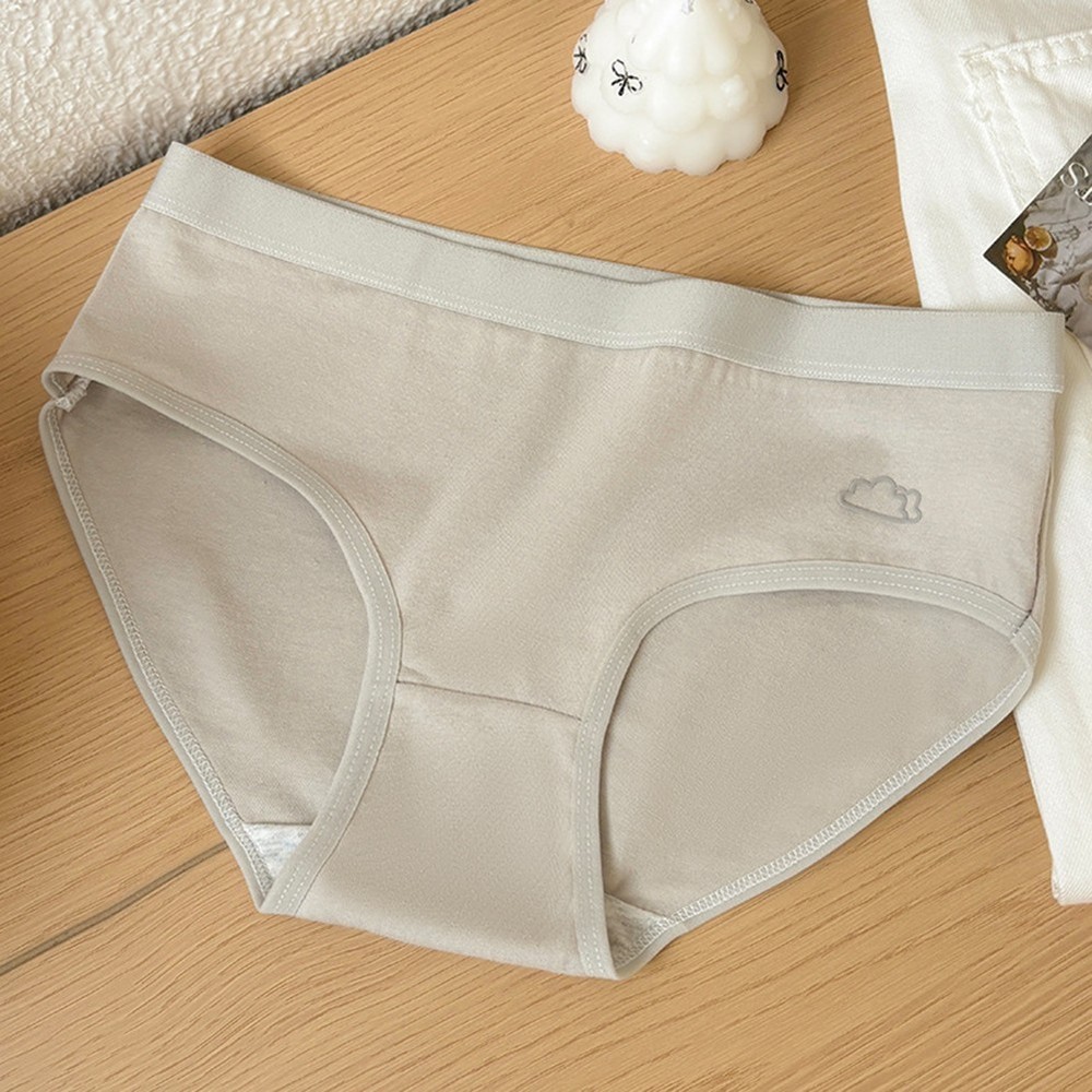 Women's Mid Waist Cotton Triangle Underwear in Assorted Colors