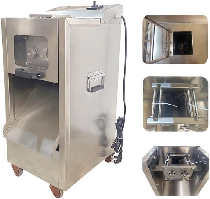 Commercial 220V Multi-function Meat Slicer Vegetable Slicer 3.5mm Blade 450kg/H