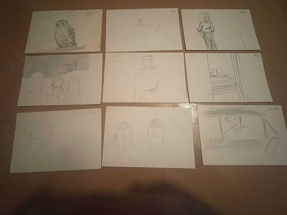 The Mutilator (Fall Break) RARE originalHand Drawn Story Boards 4x6 Lot Of 16