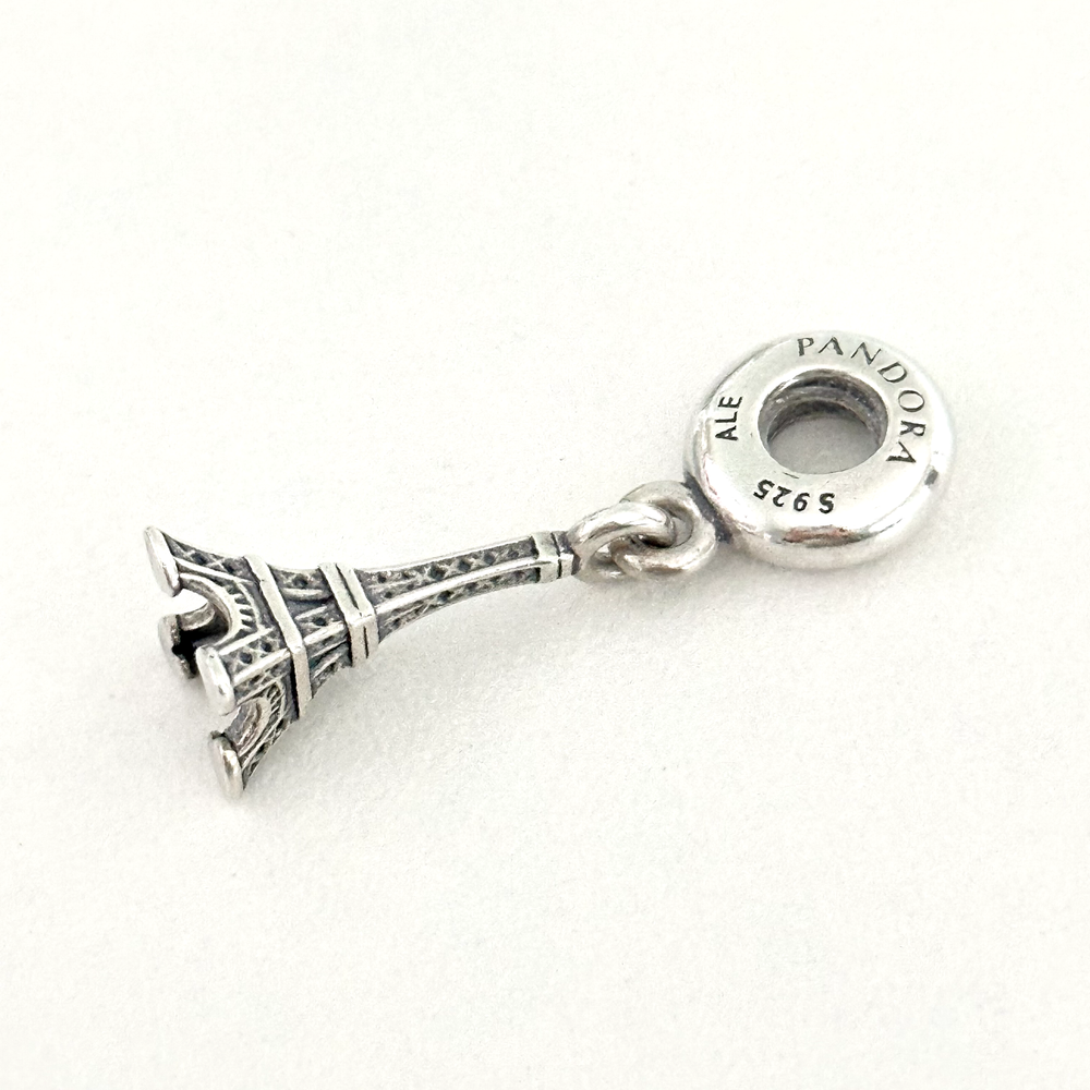 Pandora 925 Sterling Silver Paris France Eiffel Tower Travel Dangle Bead Charm