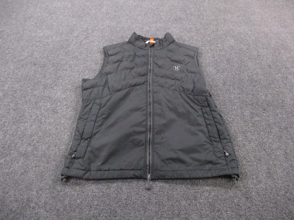 Peter Millar Vest Jacket Mens M Black Quilted Puffer Hiking Outdoors Active