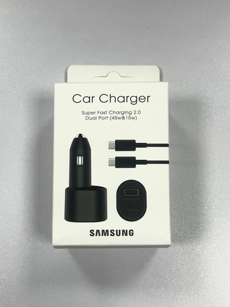 Samsung 45W Super Fast Dual Port Car Charger Original Brand New