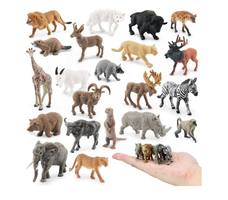 Mimi Forest Animal Figurines Set for Kids Play and Decor