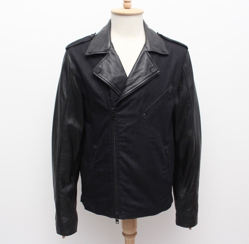 Men's Black Suede Leather Biker Jacket Slim Fit Casual Coat