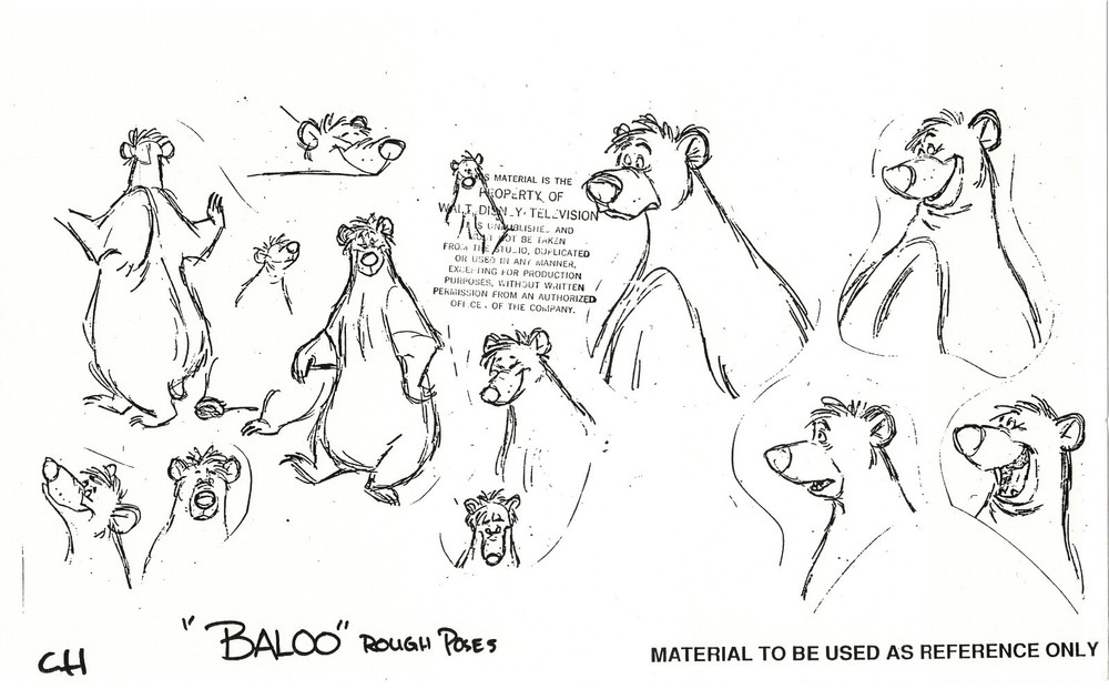 TALESPIN Baloo Disney TV Production Model Copy Jungle Book Wendell Washer 14.13