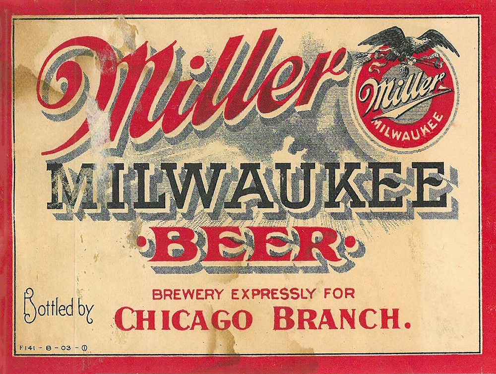 Vintage Miller Miwaukee Beer Label Reproduction Metal Sign FREE SHIPPING