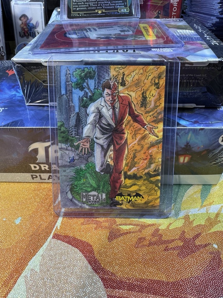 Two Face 1/1 Sketch Metal Universe Batman Sketch Card