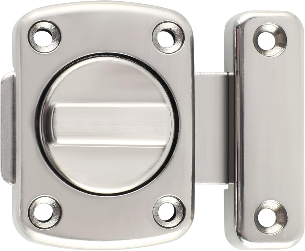 Double-Sided Rotating Gate Latch Slide Bolt Lock for Enhanced Safety and Security