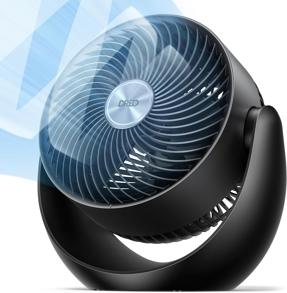 Fan for Bedroom, Table Air Circulator for Whole Room, 11 Inch, 40Ft Strong Airfl