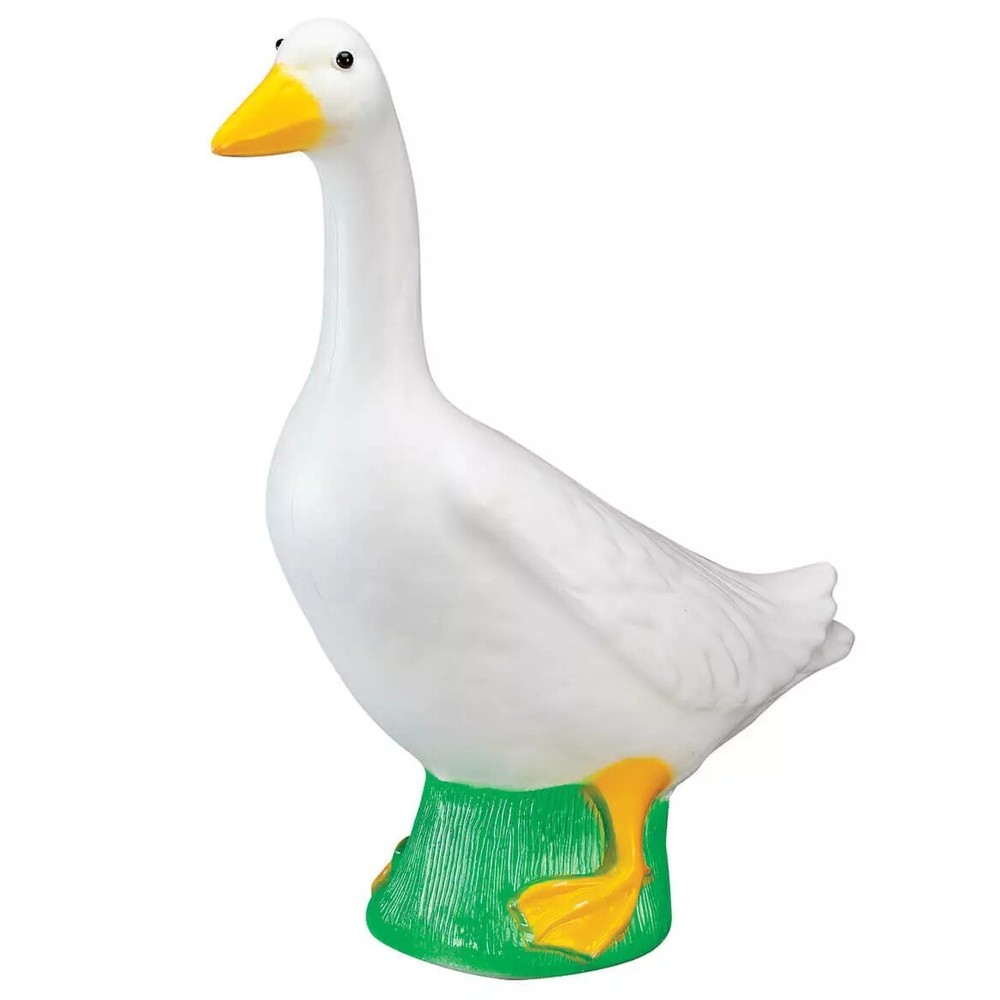 18 CM Little White Porch Goose Plastic Garden Décor Statue, Table Decor Goose