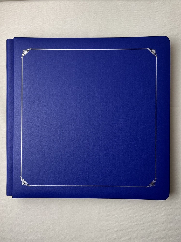 Creative Memories 12x12 Album Sapphire Blue Original-Silver Foil w/pg new