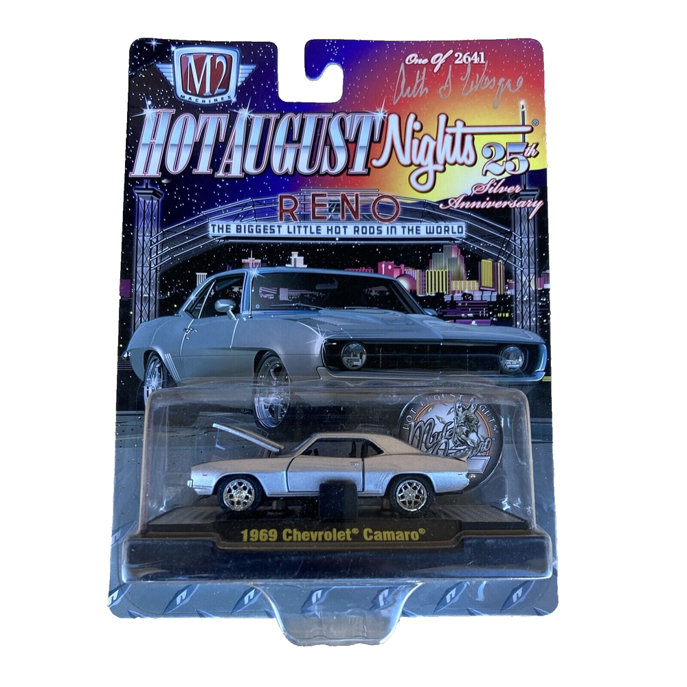 M2 Machines Hot August Nights 1969 Chevrolet Camaro Mule AUTOGRAPHED 25 Anv