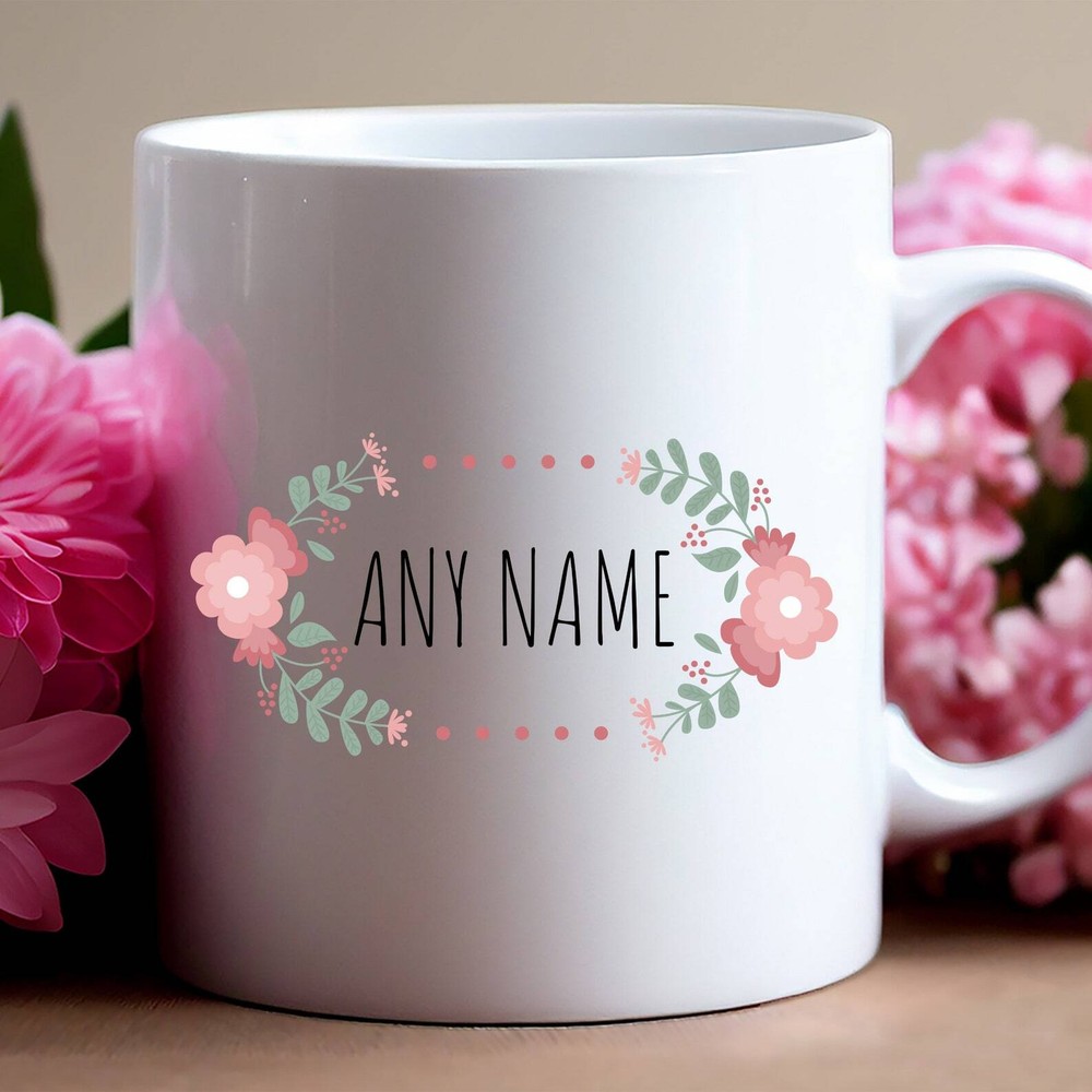 Personalized Pink Floral Mom Mug - Perfect Gift for Mother’s Day