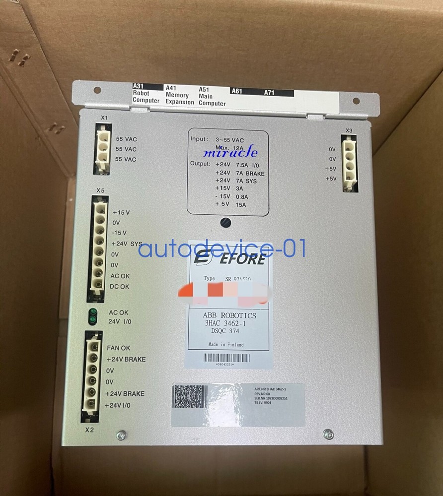 DSQC374 3HAC3462-1 1pc new ABB Power supply DSQC374 3HAC3462-1 DHL/FedEx