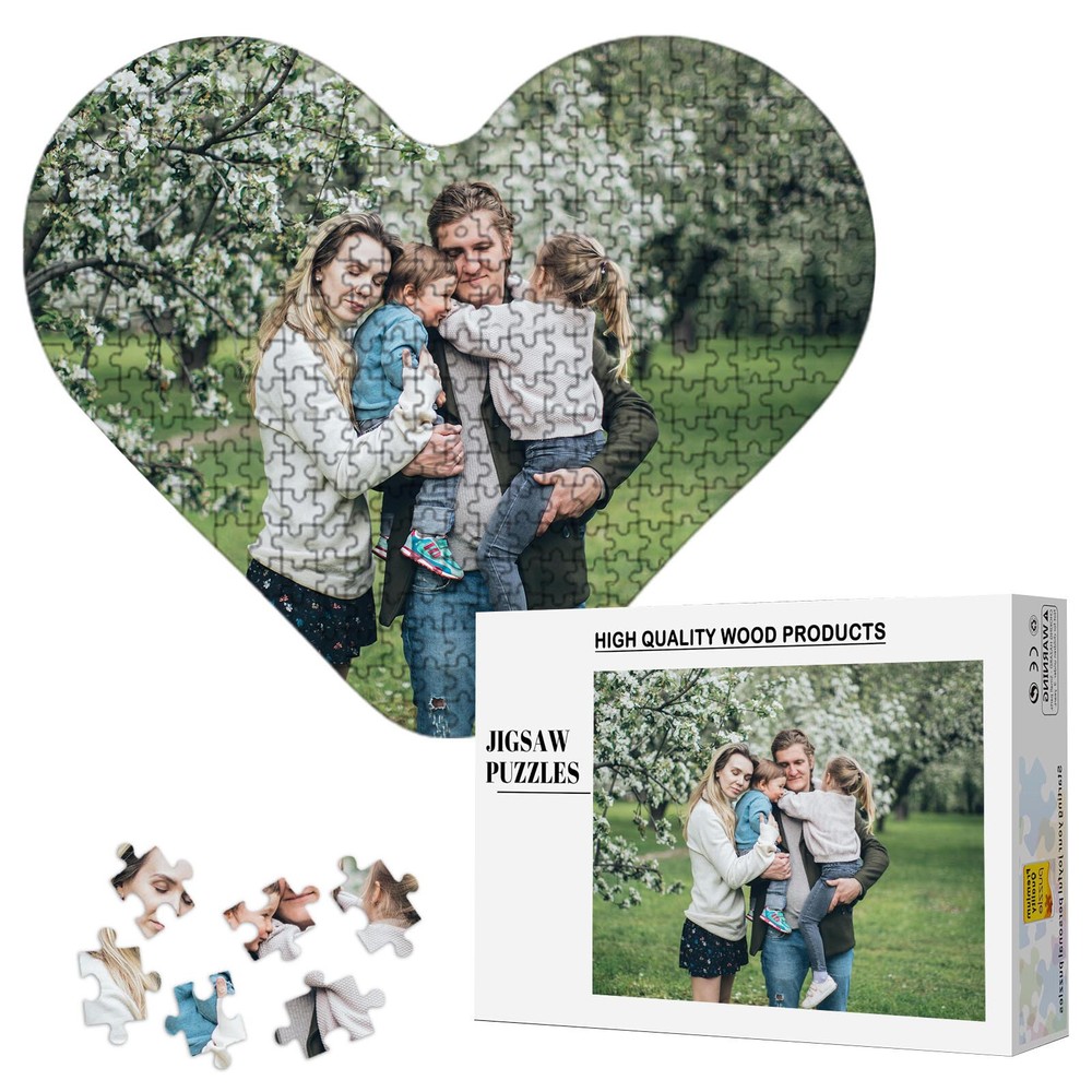 344pcs Custom Photos Wooden Puzzles Gift Box set DIY Birthday Gift for Friends