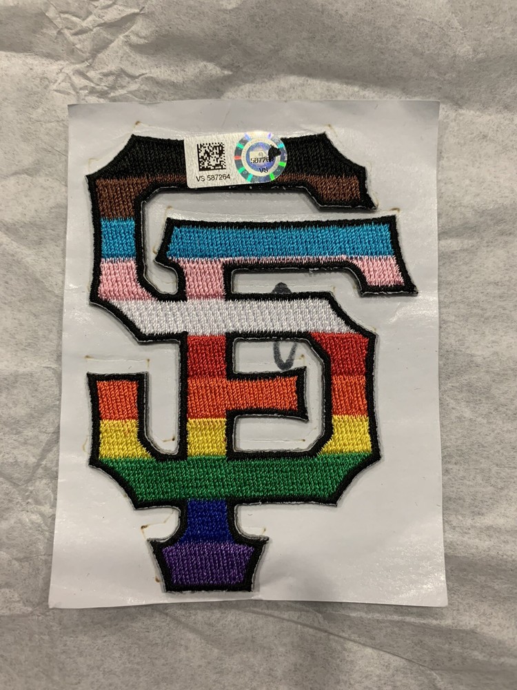 SF Giants Mike Tauchman #29 Pride Day MLB Authentic Game Used Patch 6/5-image