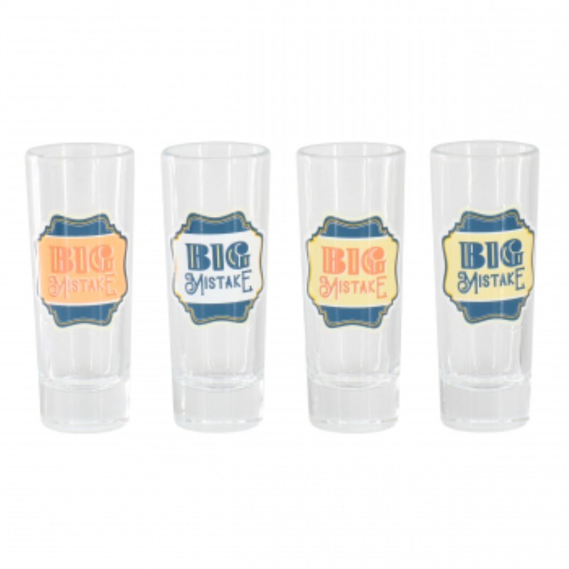Wanda June Home By Miranda Lambert 4 Piece 2.2 Ounce Shot Glass Set In Blue