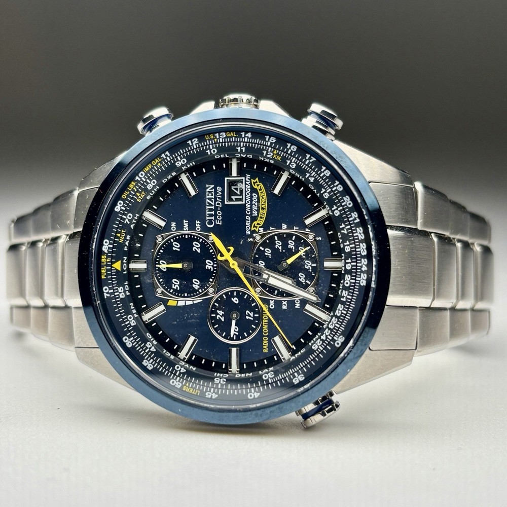Citizen Men's Blue Angels World Chronograph Eco Drive Watch AT8020-54L
